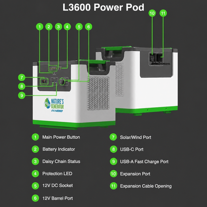 Nature's Generator L3600 Home Power Backup