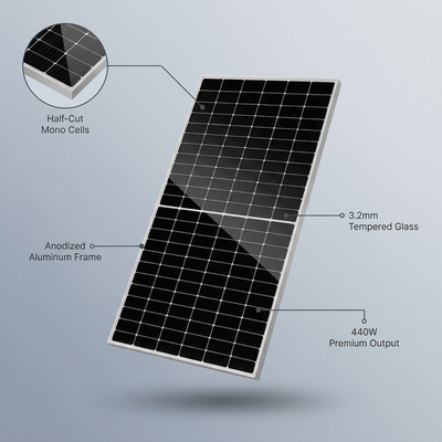 HeliosForge NovaMax 440W Monocrystalline Solar Panel
