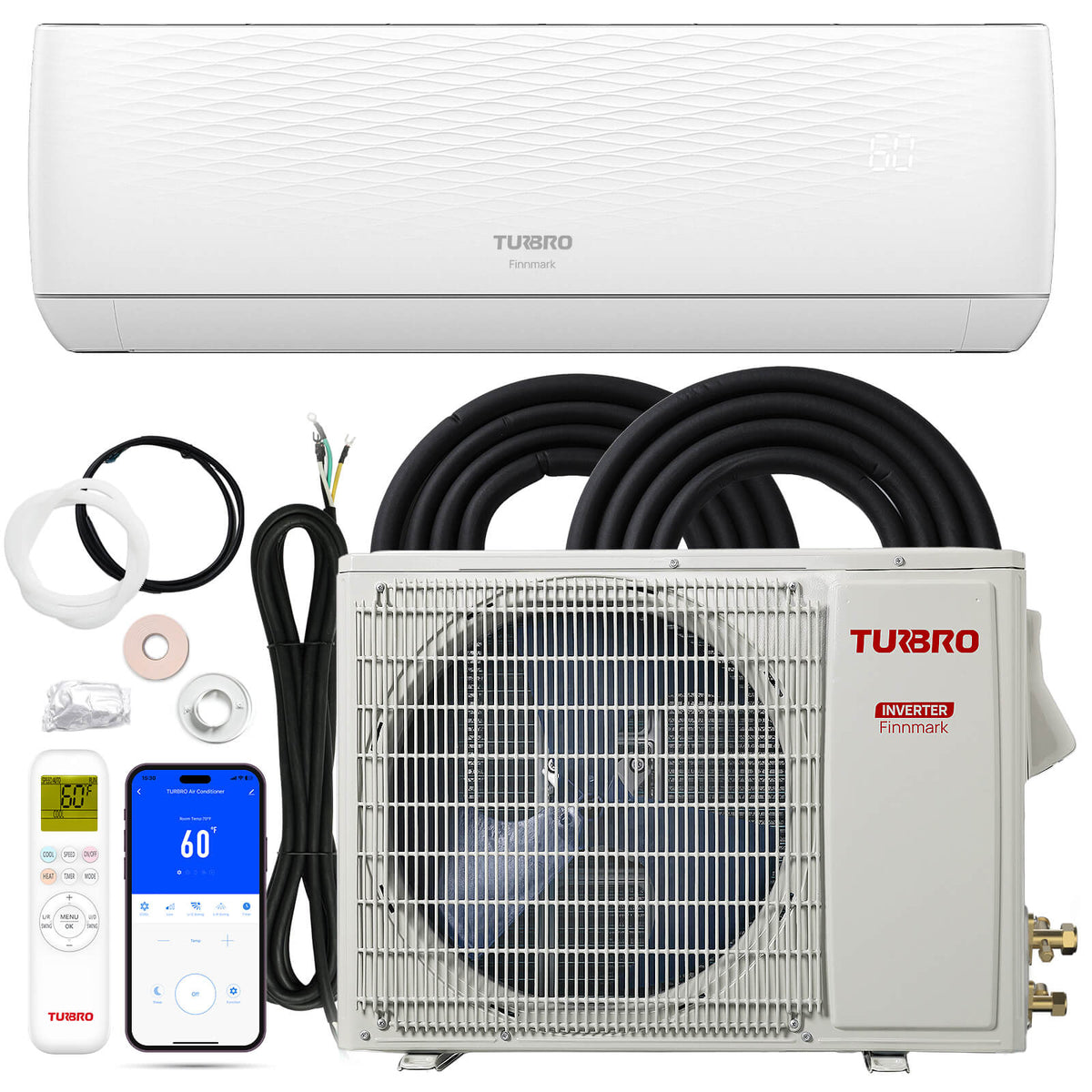 Finnmark 24,000 BTU Single Zone Mini Split AC (R32)