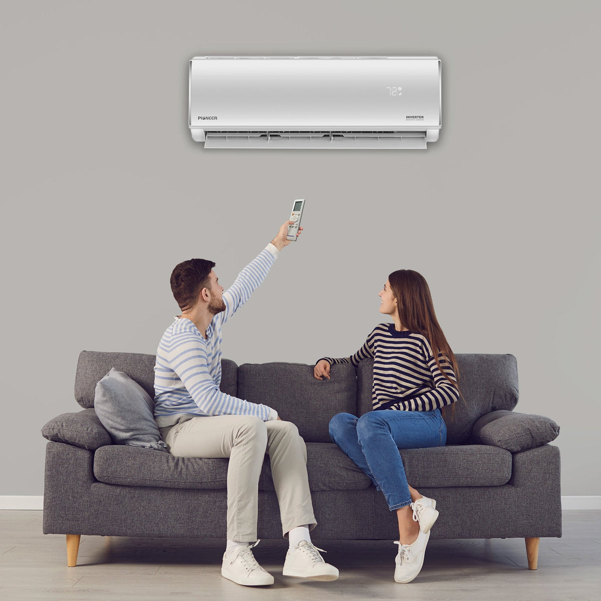Pioneer® Diamante Essenza™ 35,000 BTU 17 SEER2 230V High-Wall Ductless Mini-Split Air Conditioner Inverter Heat Pump with 16 Ft. Kit