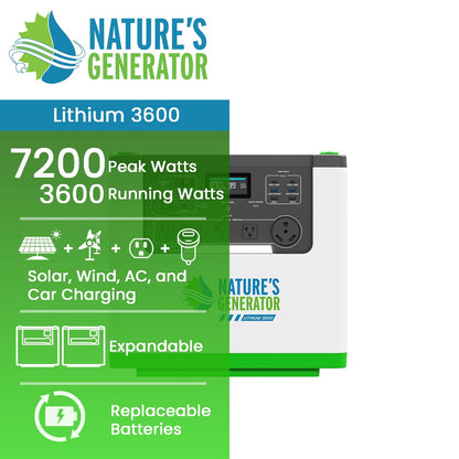 Nature's Generator L3600 Expandable Power Station