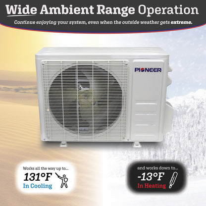 Pioneer® Quantum Ultra™ 12,000 BTU 23 SEER2 115V High-Wall Ductless Energy-Star Mini-Split Air Conditioner Inverter Heat Pump Full Set