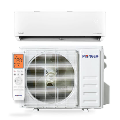 Pioneer® Quantum Hyperformance™ 18,000 BTU 23.5 SEER2 230V High-Wall Ductless Energy-Star Mini-Split Air Conditioner Inverter Hyper Heat Pump Full Set