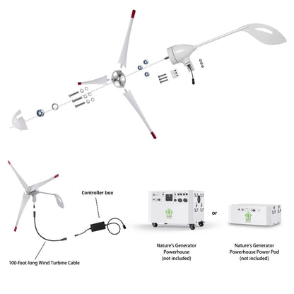 Nature's Generator 350W Wind Turbine