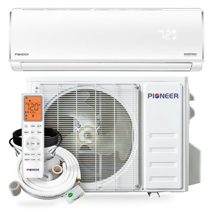 Pioneer® Diamante Pro™ 31,500 BTU 19 SEER2 230V High-Wall Ductless Mini-Split Air Conditioner Inverter Heat Pump with 16 Ft. Kit