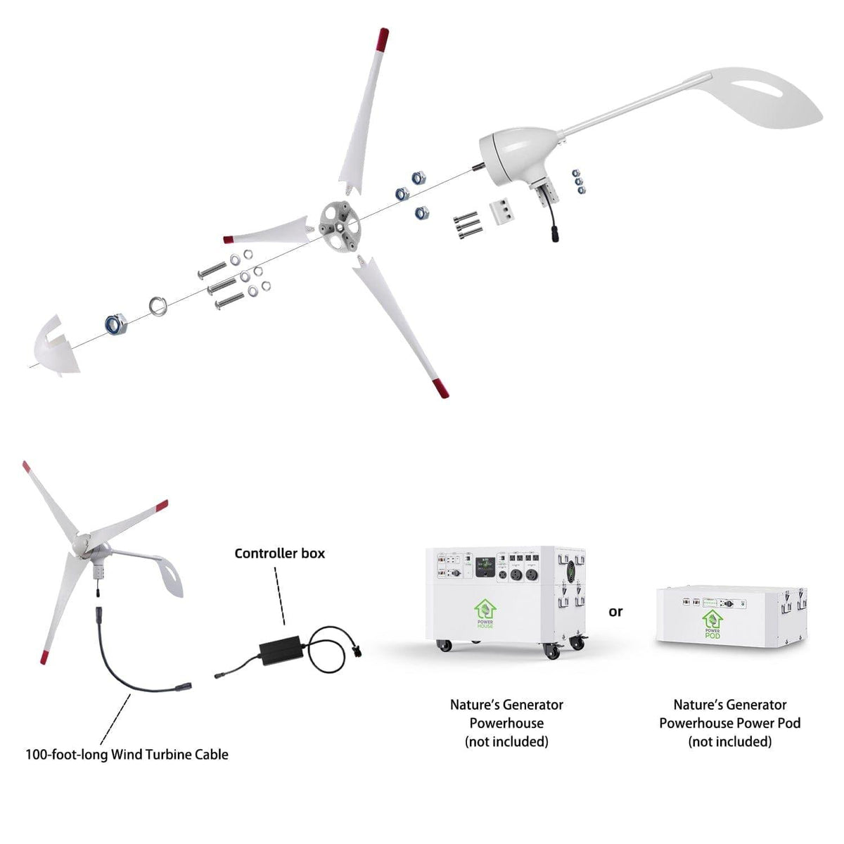Refurbished - Nature's Generator 350W Wind Turbine