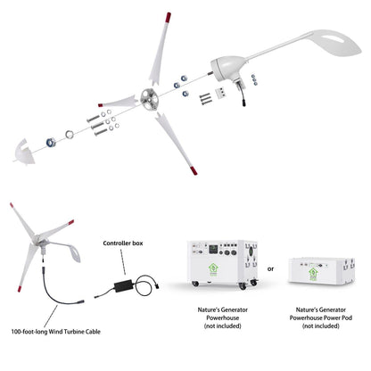 Refurbished - Nature's Generator 350W Wind Turbine