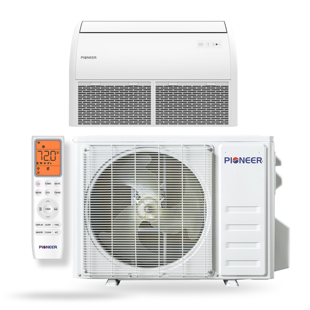 Pioneer® Quantum Ultra™ 22,200 BTU 20 SEER2 230V Floor/Ceiling/Low-Wall Ductless Mini-Split Air Conditioner Inverter Heat Pump Full Set