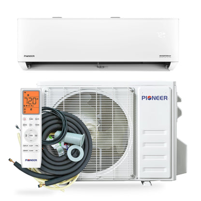 Pioneer® Quantum Ultra™ 23,000 BTU 23 SEER2 230V High-Wall Ductless Energy-Star Mini-Split Air Conditioner Inverter Heat Pump Full Set